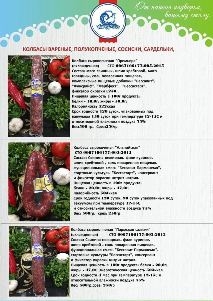 сырокопченые колбасы ТМ Манжелания в Алуште 19